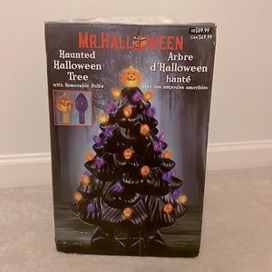 Mr. Halloween (Haunted Halloween Tree) + Christmas bulbs